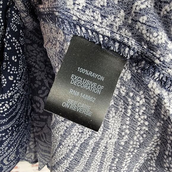 Torrid Navy Animal Print Crinkle Gauze Babydoll Top Size 2 2X 18-20 NWT - Picture 6 of 9